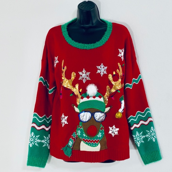 rudolph sweater that lights up